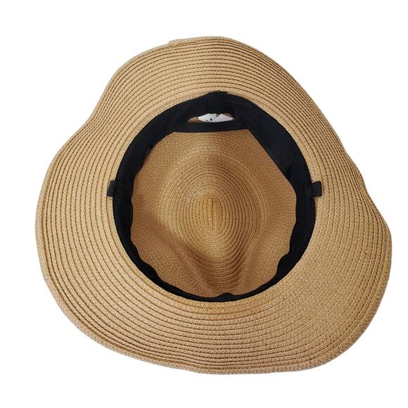 100% Paper Fedora with Black Band and Adjustable Interior Band - Picture 6 of 9